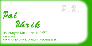 pal uhrik business card